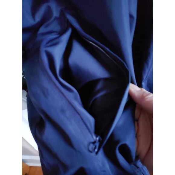 Footjoy Windshirt Mens Large Navy blue White Trim Golder Classic Pockets - Picture 5 of 10